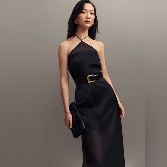 NWT REFORMATION Cana Maxi Dress Black Size 6 NEW - Picture 3 of 11